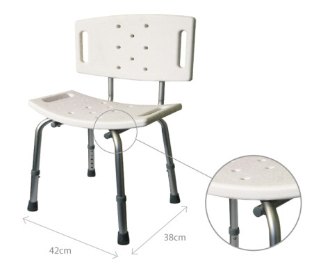 Krzesło prysznicowe z oparciem